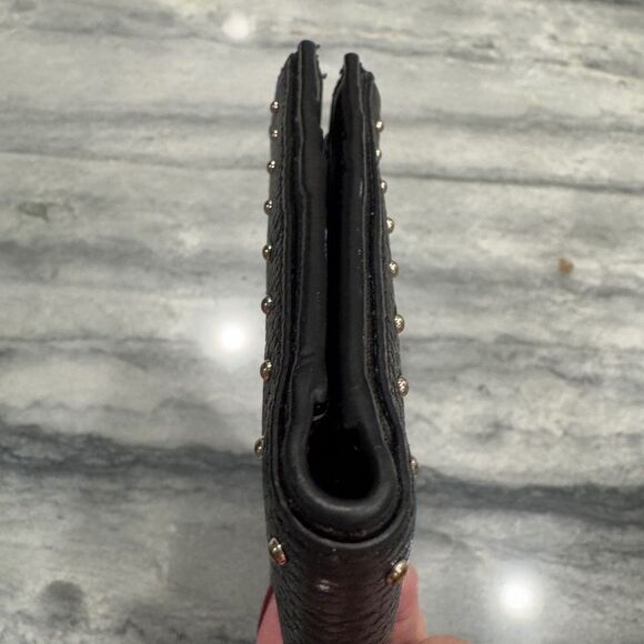 Kate Spade New York Black Pebbled Leather Double Zip BiFold Wallet - Picture 5 of 10